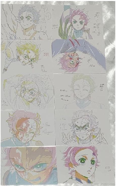 鬼滅の刃 原画ポストカード 竈門炭治郎 義勇 無一郎