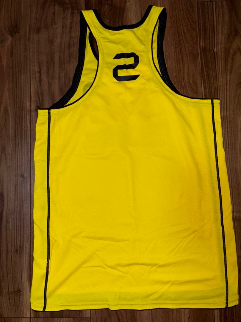 ビーチバレー　タンクトップ ユニフォーム　黄　セット　ロゴ（マイナビ•ガラナ）