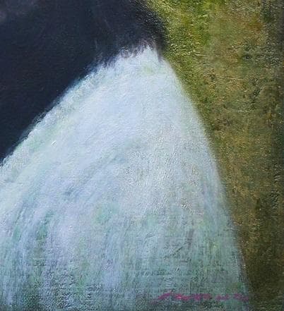 井上司「白いセーター」油彩画 F6号(40.9×31.8㎝)