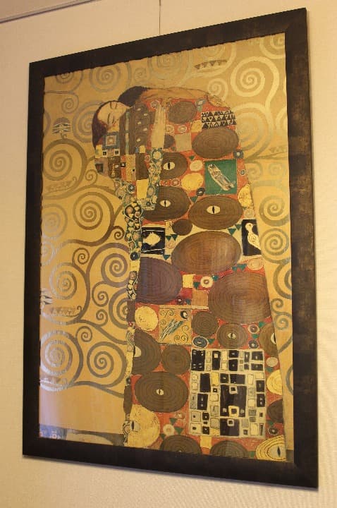 豪華クリムト接吻 絵画&プレースマットセット