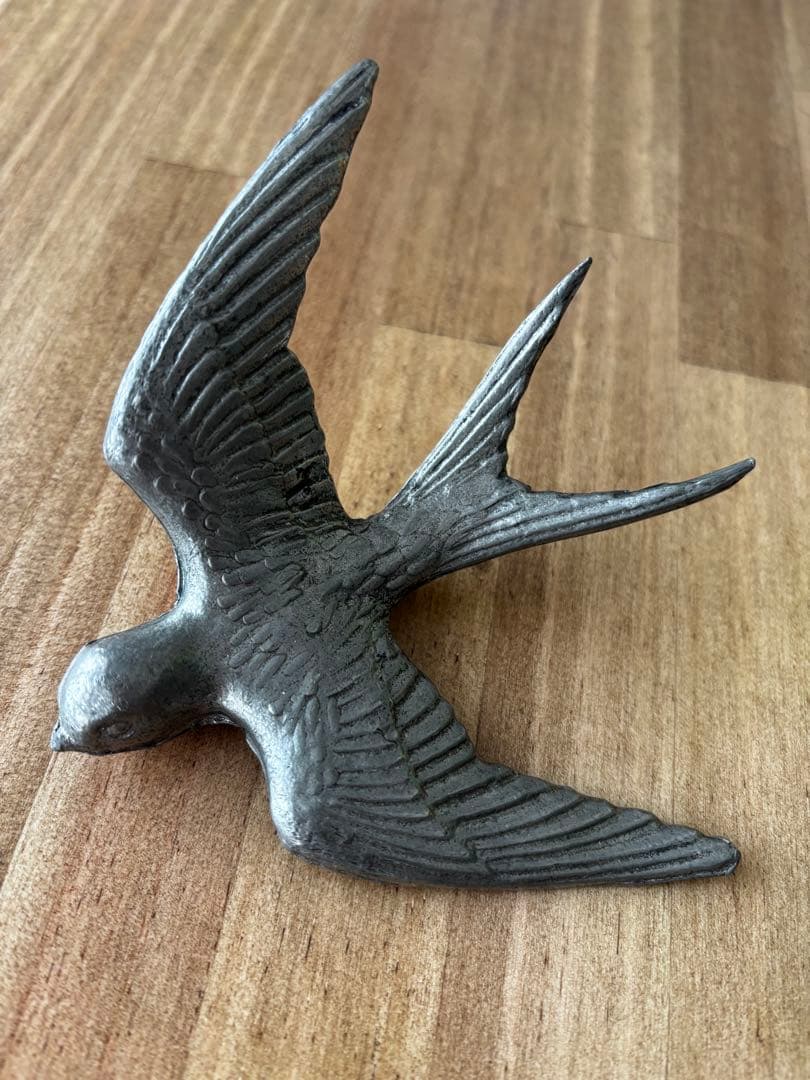 ピューター　ツバメ　3個セット　ブロカント　壁掛け　オーナメント