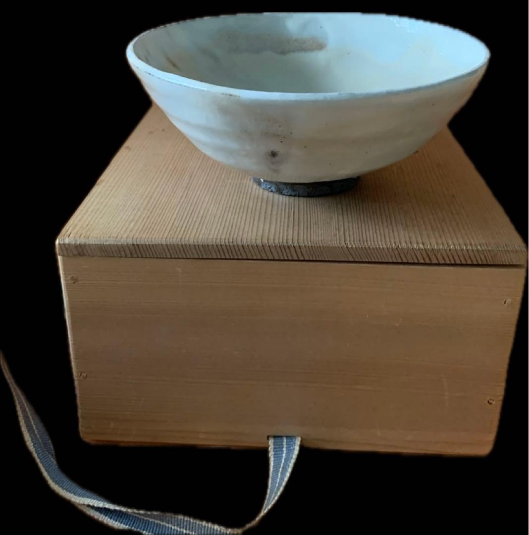 無形文化財保持者　木村盛伸　作　粉引茶盌　共箱