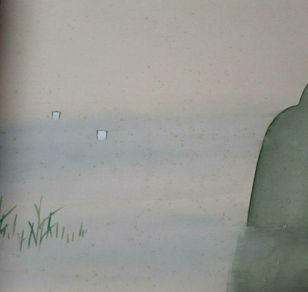 掛け軸/船/人物