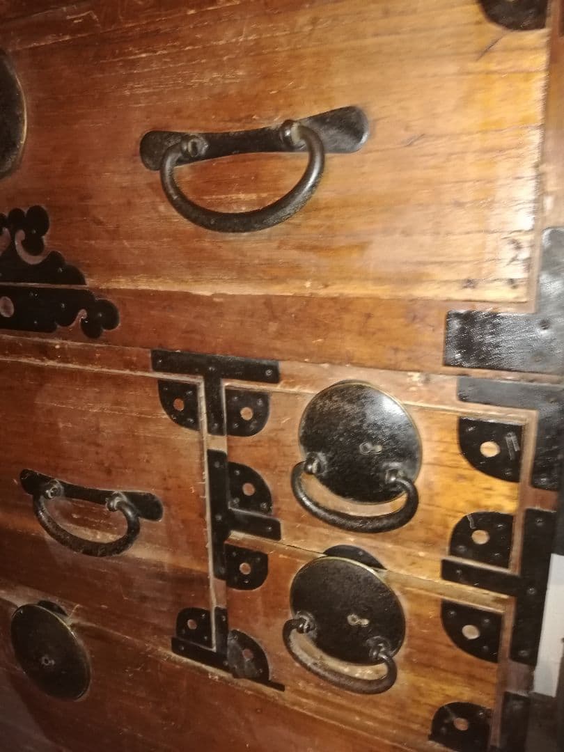 木製伝統的和風箪笥 5引き出し、2セット及び3セット