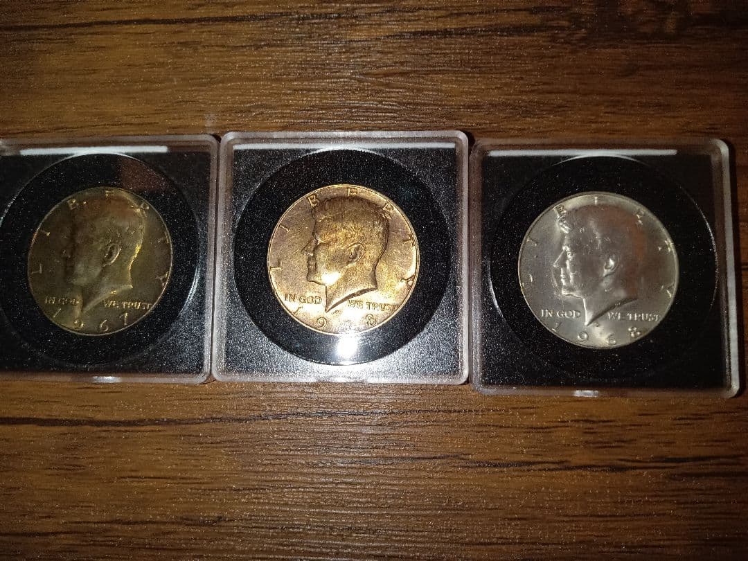ケネディ ハーフダラー銀貨 3枚セット銀0.400 1967・1968・1968