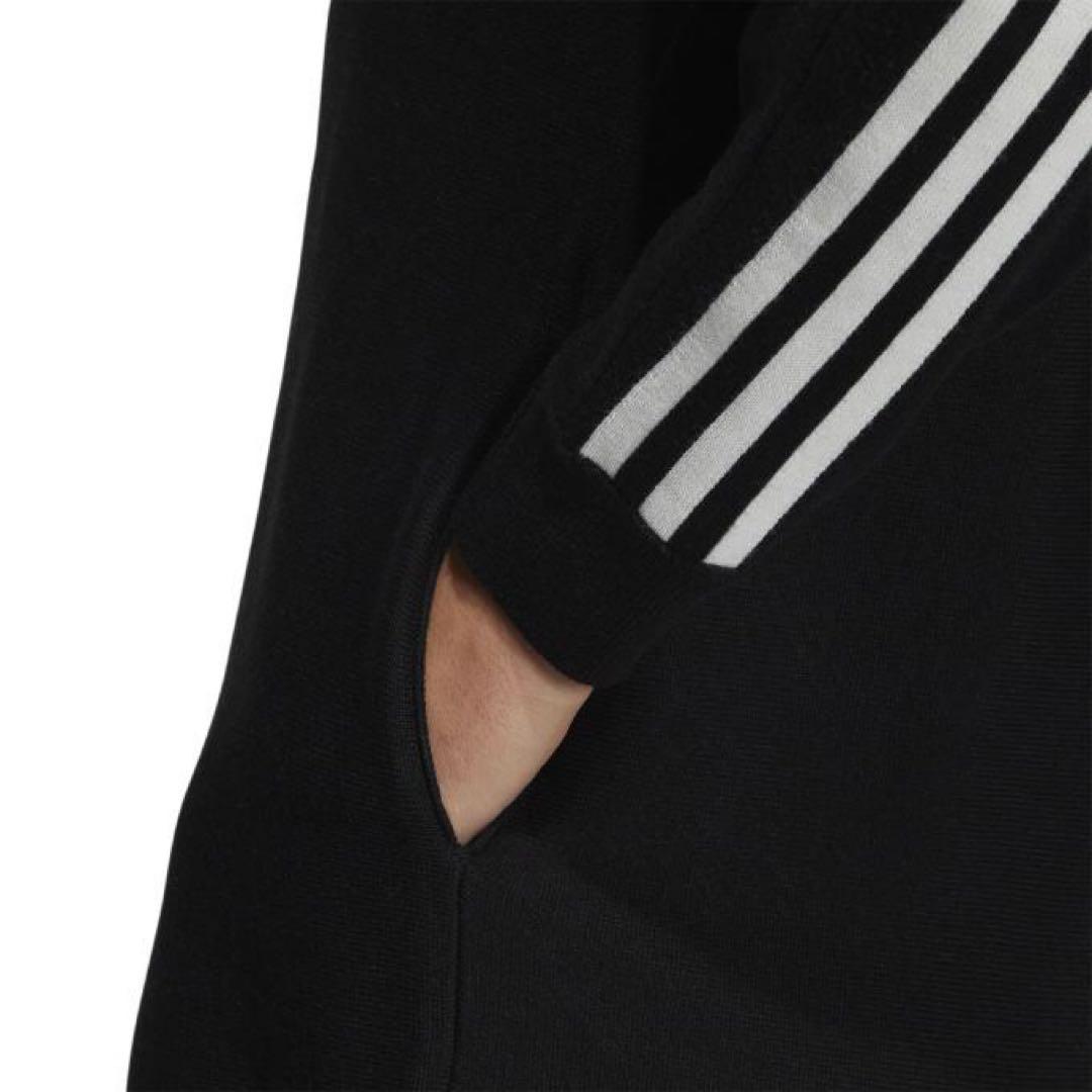 【新品】adidas スリーストライプス 長袖セーターワンピース DVS37