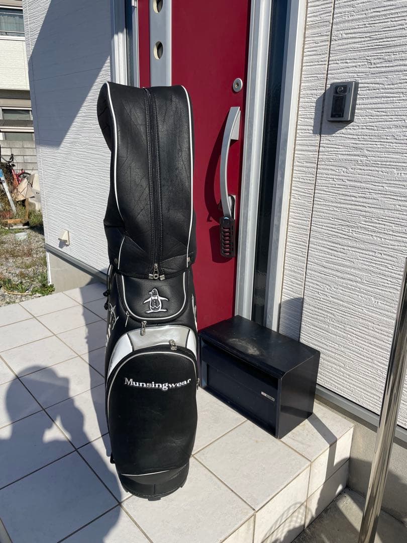 Munsingwear キャディバッグ 黒/白