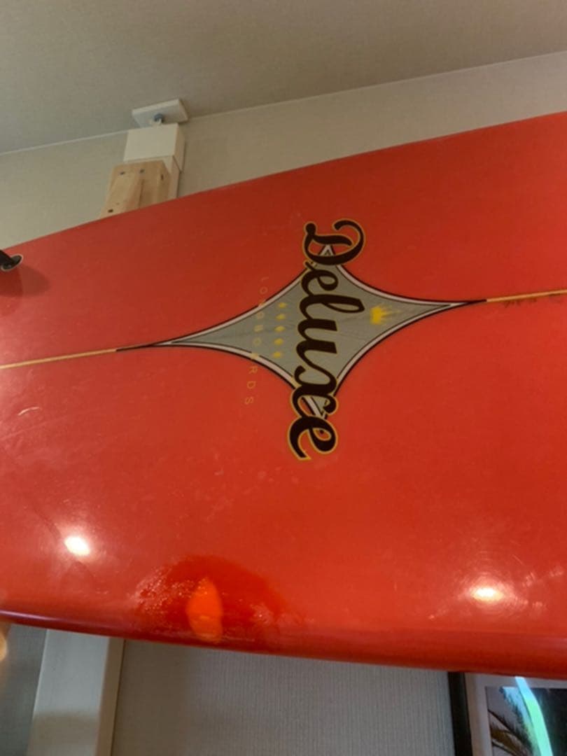手渡し　DELUXE サーフボード湘南地区での手渡し限定　赤　レトロ　インテリア