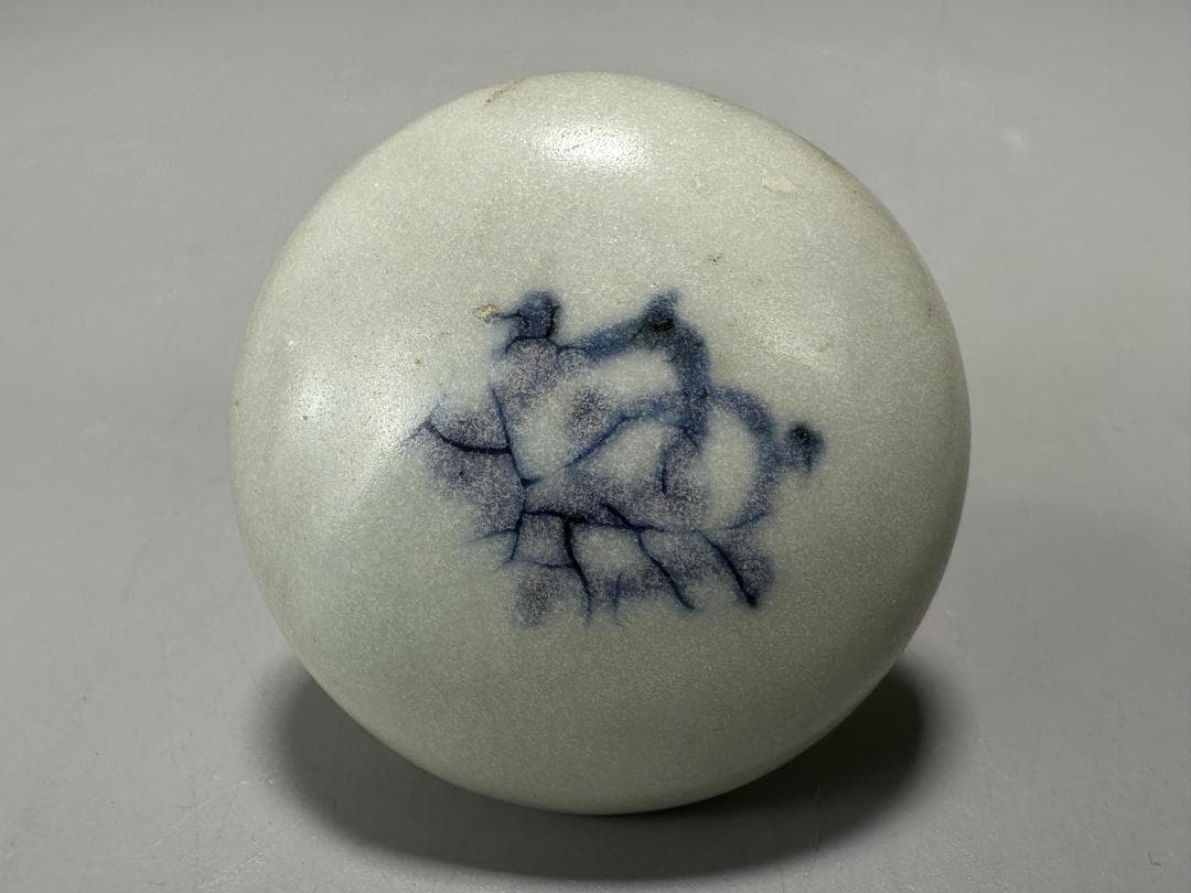 香道具　白磁　染付香合　蓋物