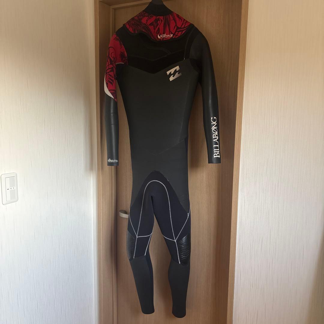 Billabong フルスーツ 赤黒　セミドライML