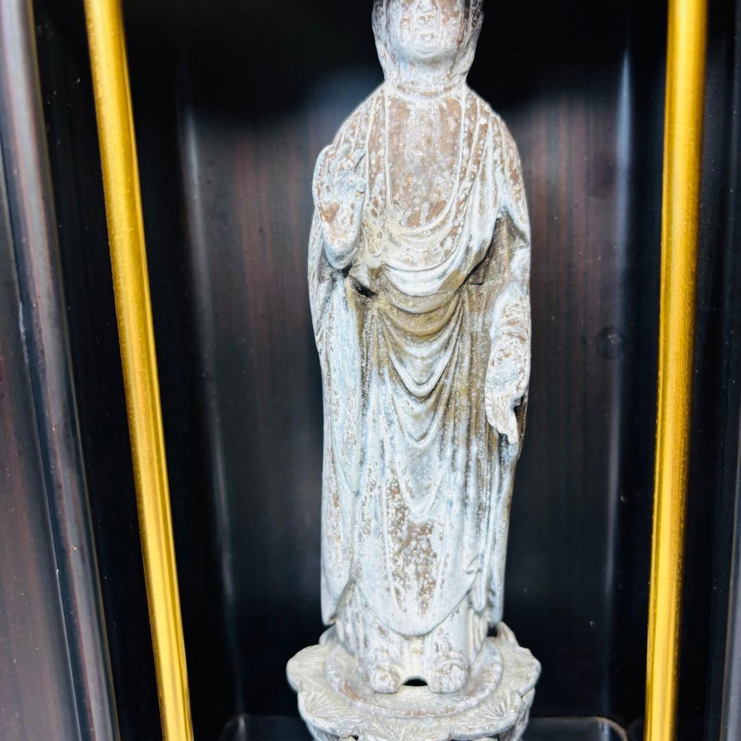 金銅阿弥陀如来立像　仏像　厨子　骨董　アンティーク