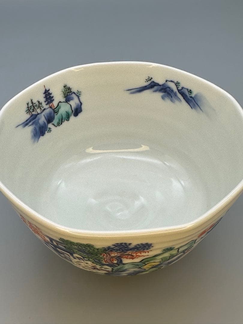 茶道具　茶碗　林淡幽　色絵祥瑞