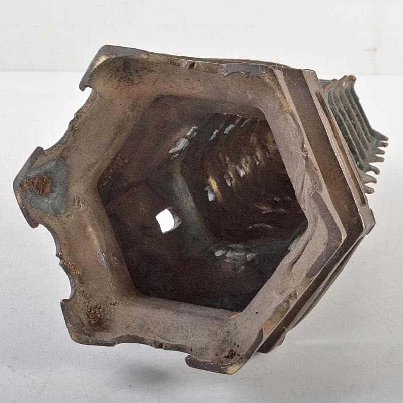 仏教美術　古銅　仏塔　置物　高さ約29cm　M　R6245