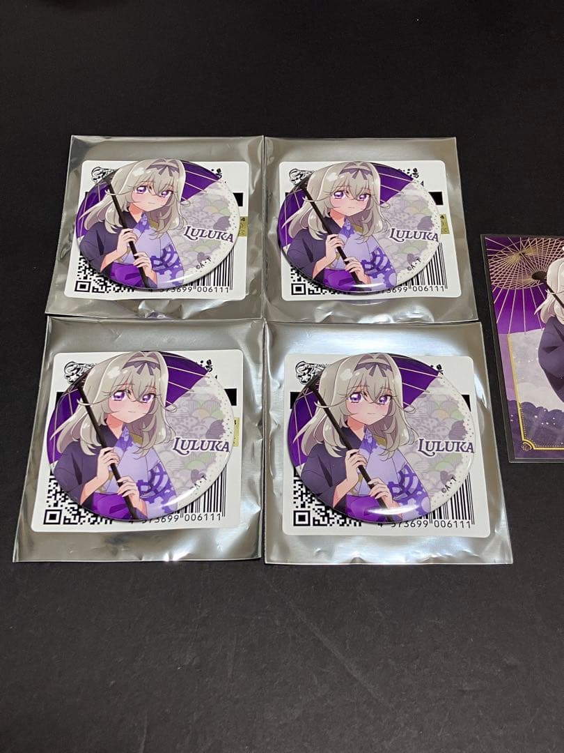 名探偵プリキュア 極楽湯コラボ 森亜るるか　缶バッジ ＆ ランダムカード　新品