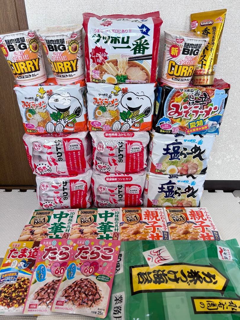 インスタント　レトルト食品　まとめ売り　サトウのごはん　サッポロ一番他