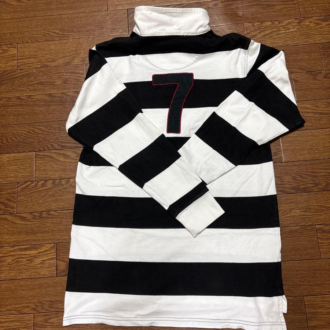 Polo by Ralph Lauren ラガーシャツ XL 白黒ストライプ