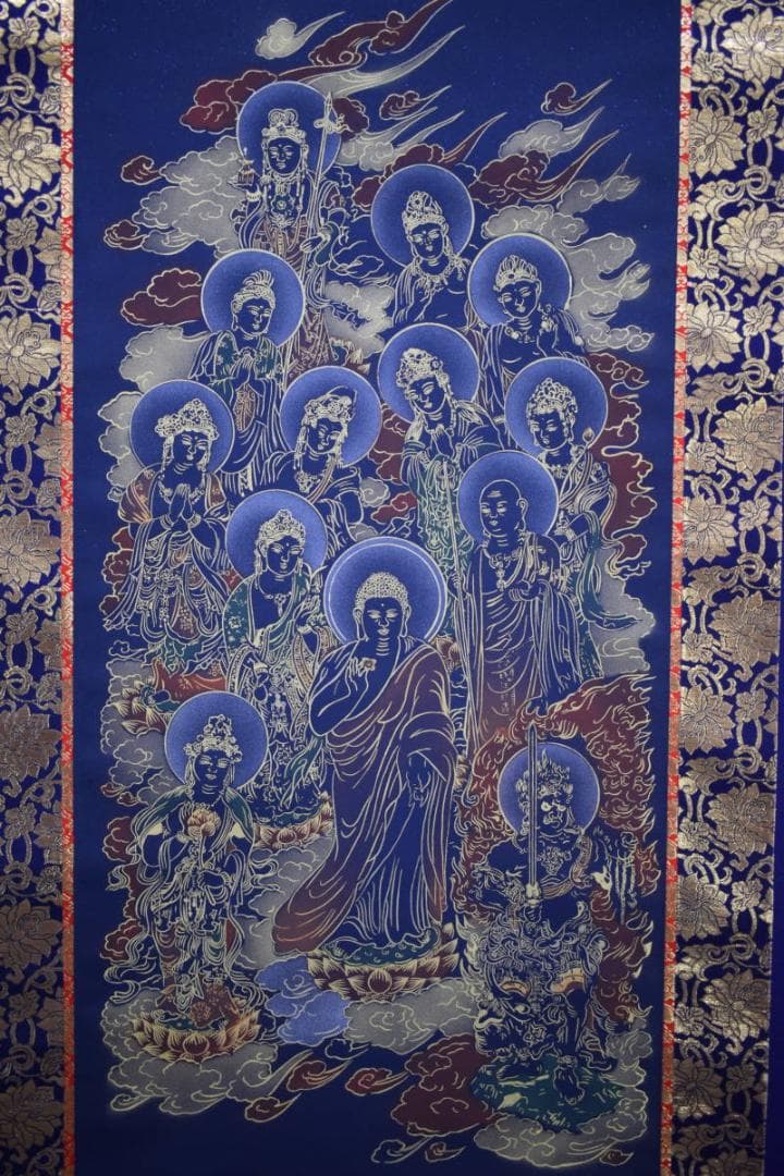 複製/紫芳/十三佛図/工芸/布袋屋掛軸HH-948