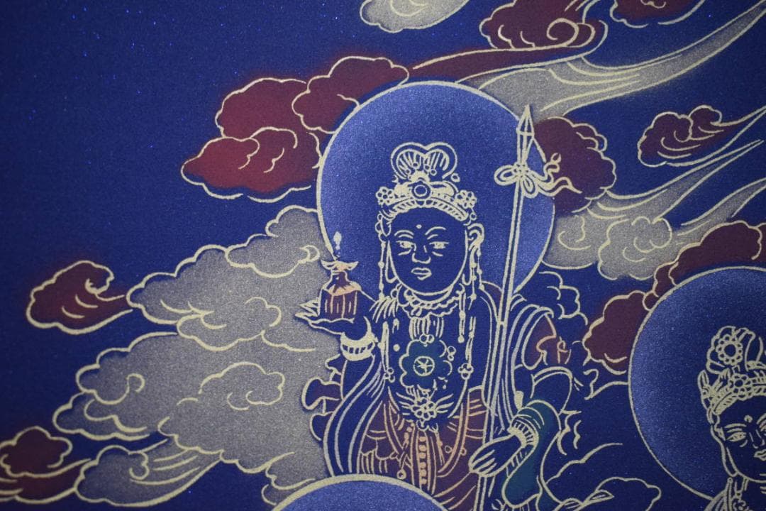 複製/紫芳/十三佛図/工芸/布袋屋掛軸HH-948