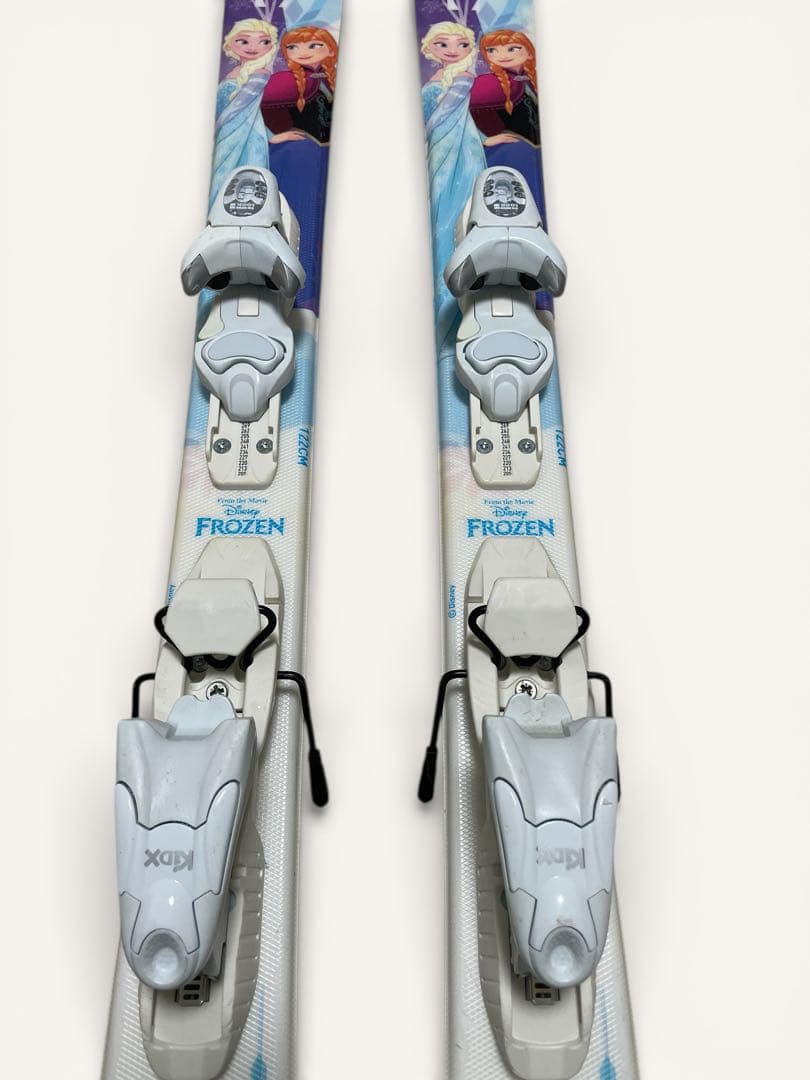 （美品）ROSSIGNOL アナ雪 スキー板122cm／ビンディング／ストック