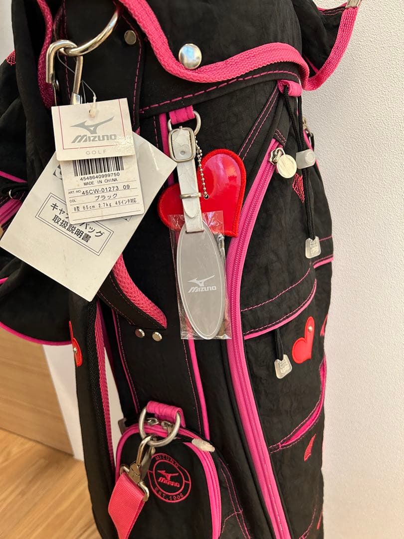 ミズノ　ハート柄 ゴルフバッグ・キャディバッグ