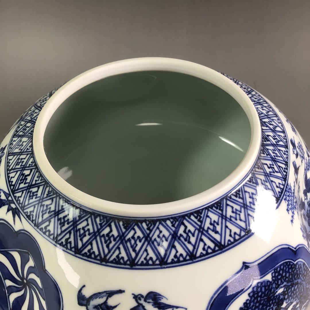 Ｐ８３０　水指　『平安　手塚景雲造』『染付蜜柑水指』　共箱　茶道具