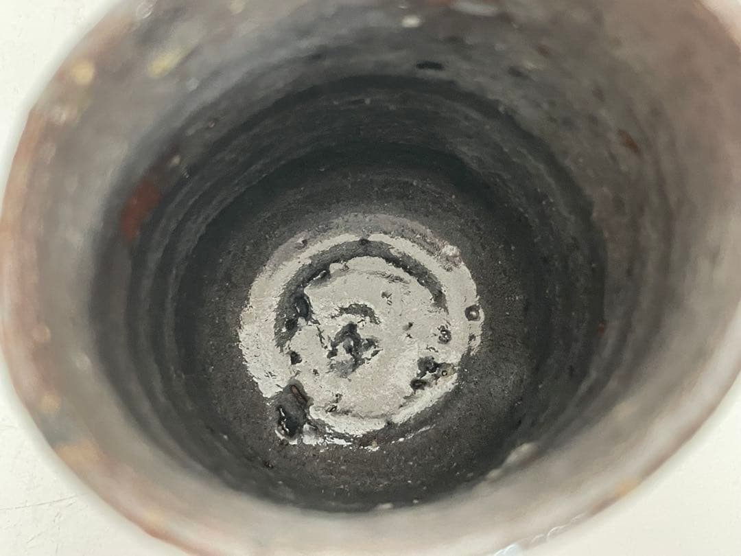 陶芸家　作家物　辻村史朗　唐津　ぐい呑　酒器　筒盃　猪口　共箱　唐津焼