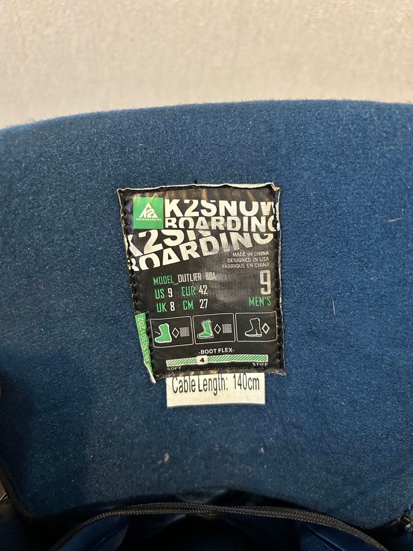 K2 Outlier Boa スノボーブーツ　27cm 青色