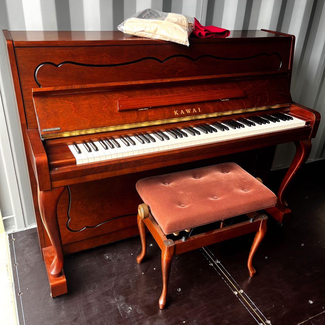 取付無料！カワイ上位モデル 猫脚アンティークアップライトピアノ 椅子付き✨