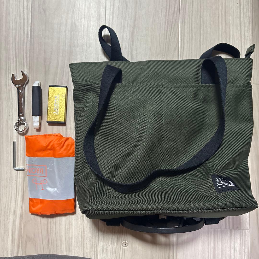 BROMPTON メッシュ自転車用バッグ オリーブグリーン