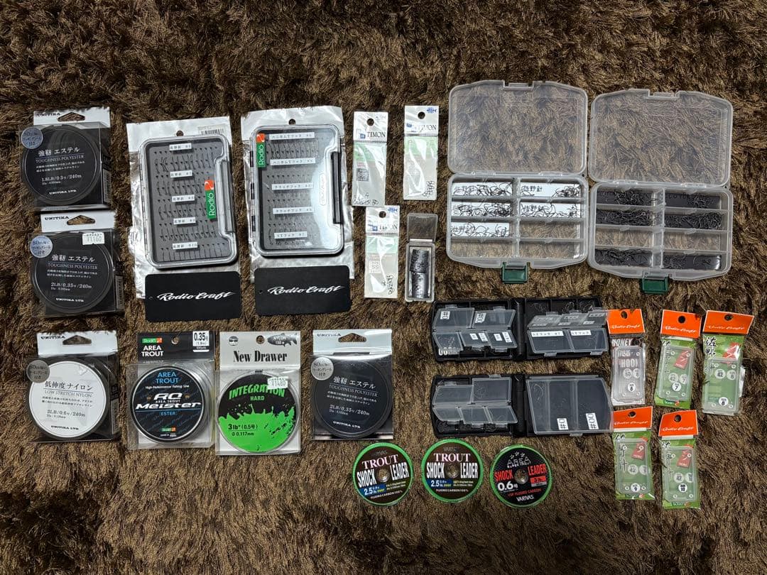 エリアトラウト フック&フックケース&ライン等 トラウトツールまとめ売り