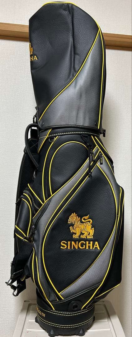 【激レア・非売品】ゴルフキャディーバッグシンハ 黒 ゴルフバッグ 傘3点セット