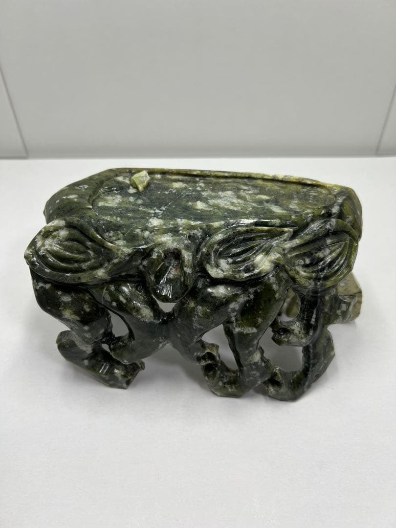 玉雕 翡翠 瓜果 龍 瓢箪彫 彫刻 置物 中国美術 古美術 ひすい ひょうたん