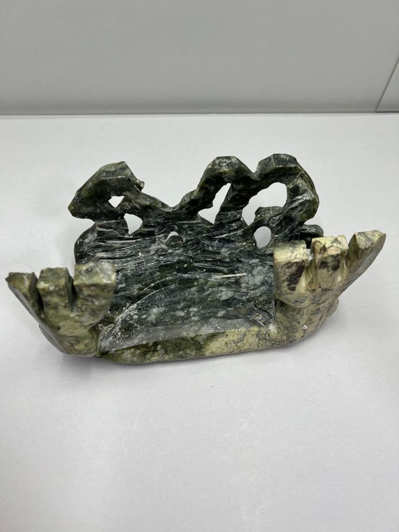 玉雕 翡翠 瓜果 龍 瓢箪彫 彫刻 置物 中国美術 古美術 ひすい ひょうたん