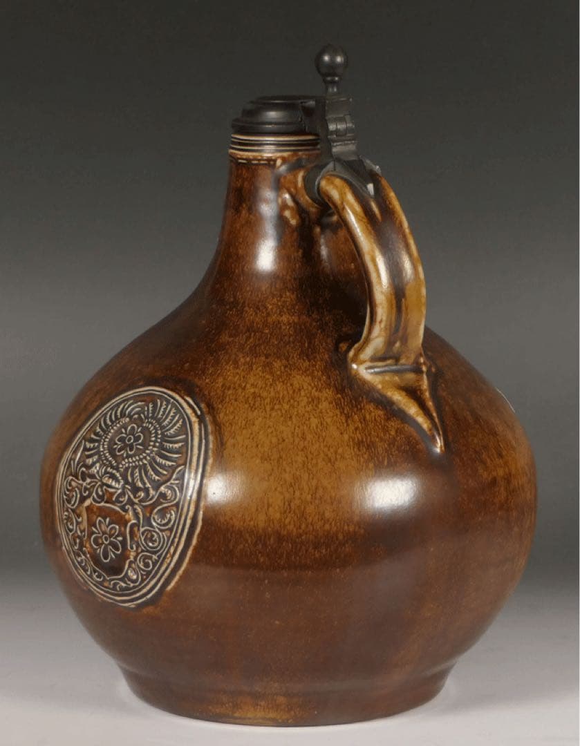 【ドイツ 塩釉 髭徳利 】びけ徳利 民芸 民藝 柳宗悦 陶磁器 ワインデカンター