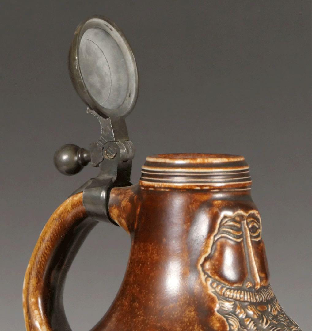 【ドイツ 塩釉 髭徳利 】びけ徳利 民芸 民藝 柳宗悦 陶磁器 ワインデカンター