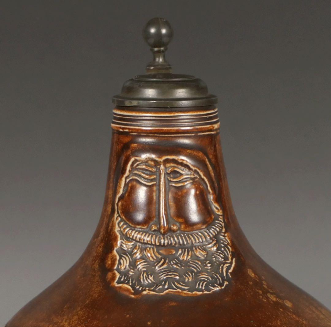 【ドイツ 塩釉 髭徳利 】びけ徳利 民芸 民藝 柳宗悦 陶磁器 ワインデカンター