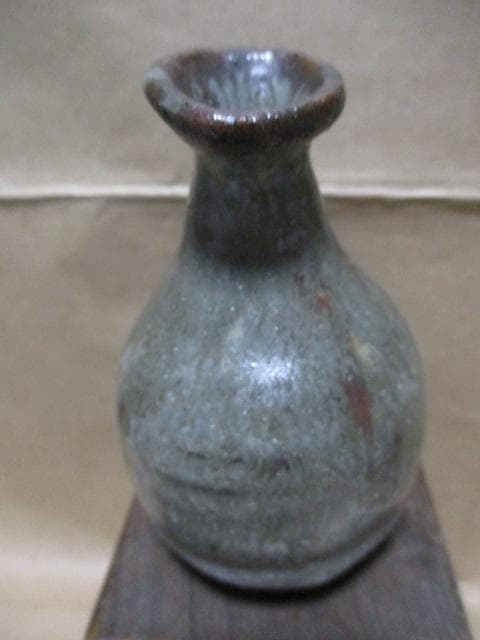 古唐津斑徳利　古箱、仕覆付き　N43-1