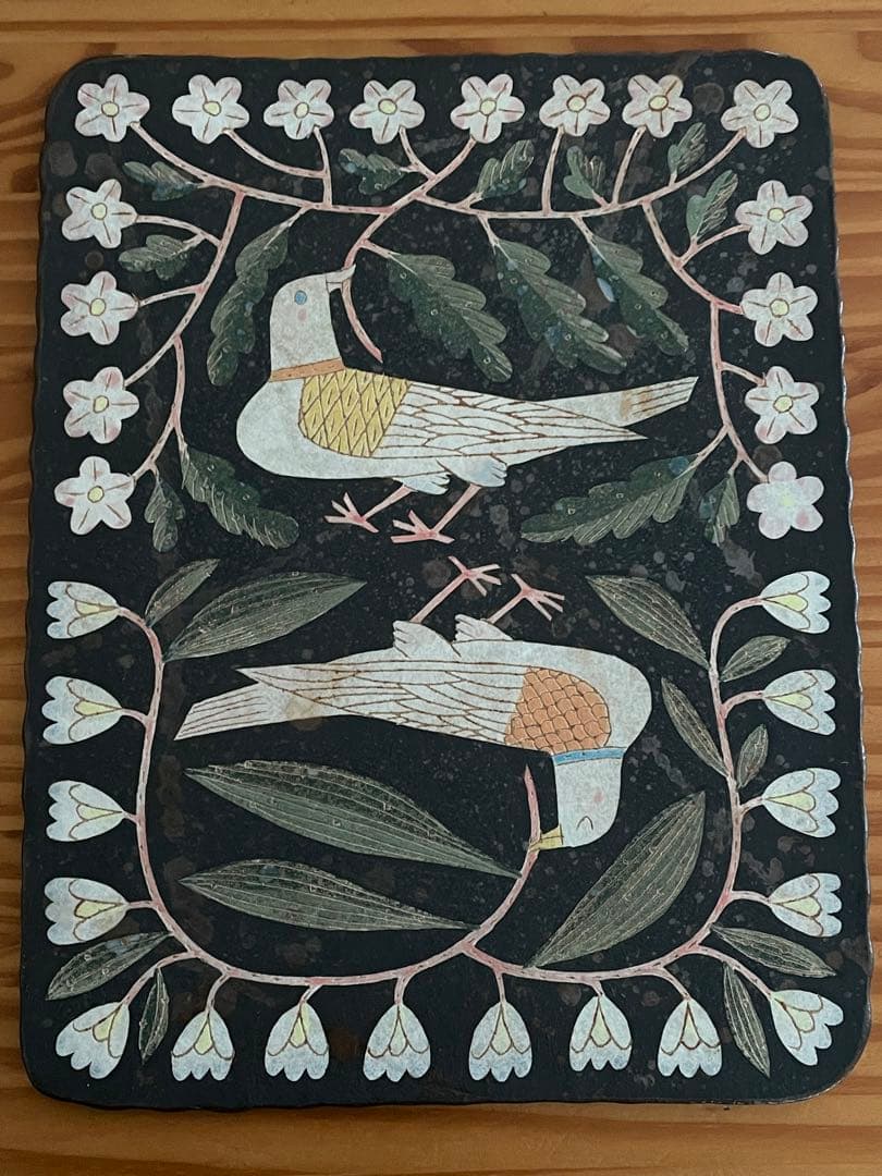 まむページ　ポストカード付 鹿児島睦　陶板　一点物　陶芸家　ハンドワーク