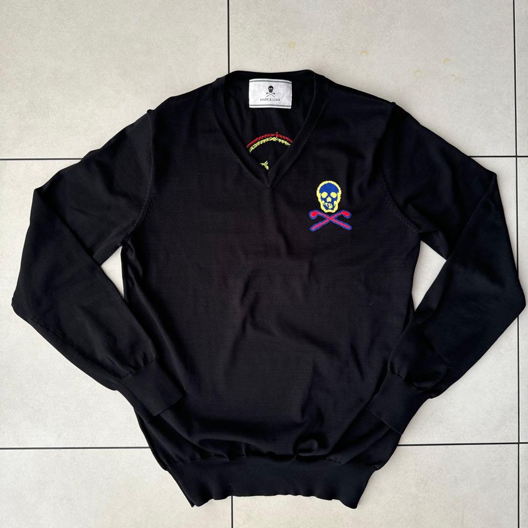 MARK & LONA スカル刺繍 セーター Mサイズ 黒