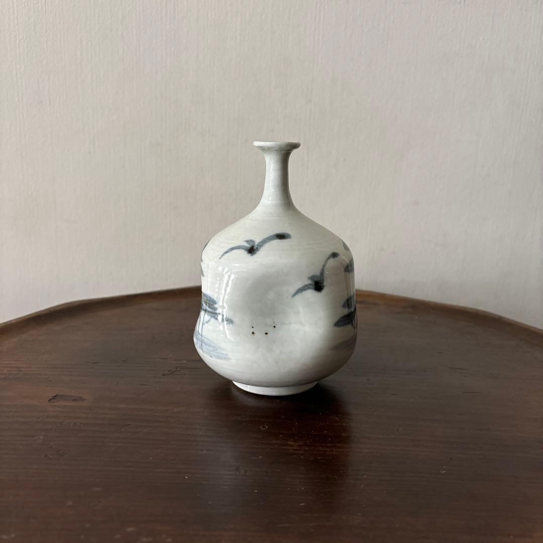 古伊万里　平戸　染付阿古陀徳利　三川内焼　花器　古道具　アンティーク　検:李朝