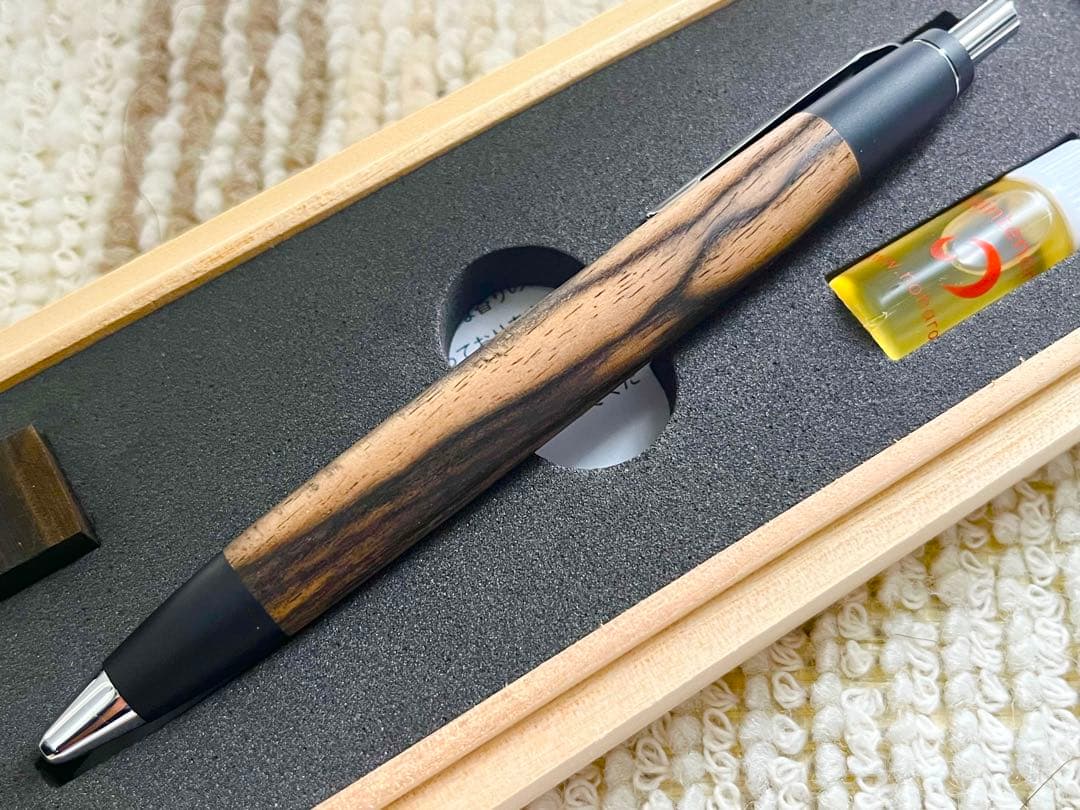 野原工芸　特上黒柿　スタンダードボールペン