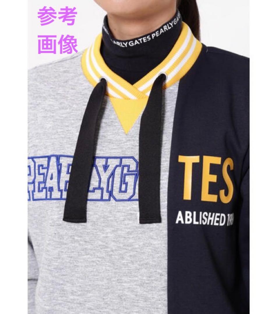 パーリーゲイツ　ゴルフ　ワンピース　グレー　紺黄　秋冬　裏起毛　レディース　美品