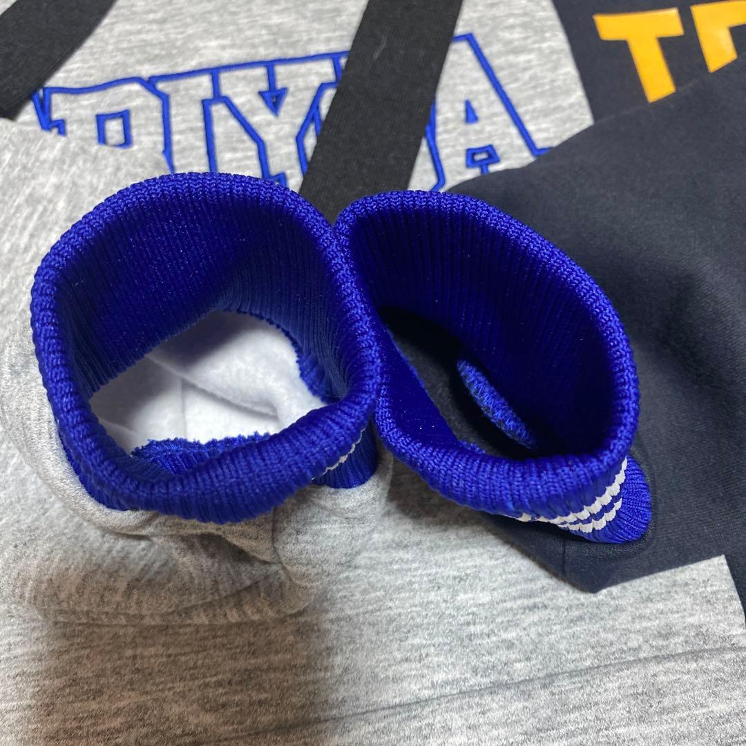 パーリーゲイツ　ゴルフ　ワンピース　グレー　紺黄　秋冬　裏起毛　レディース　美品