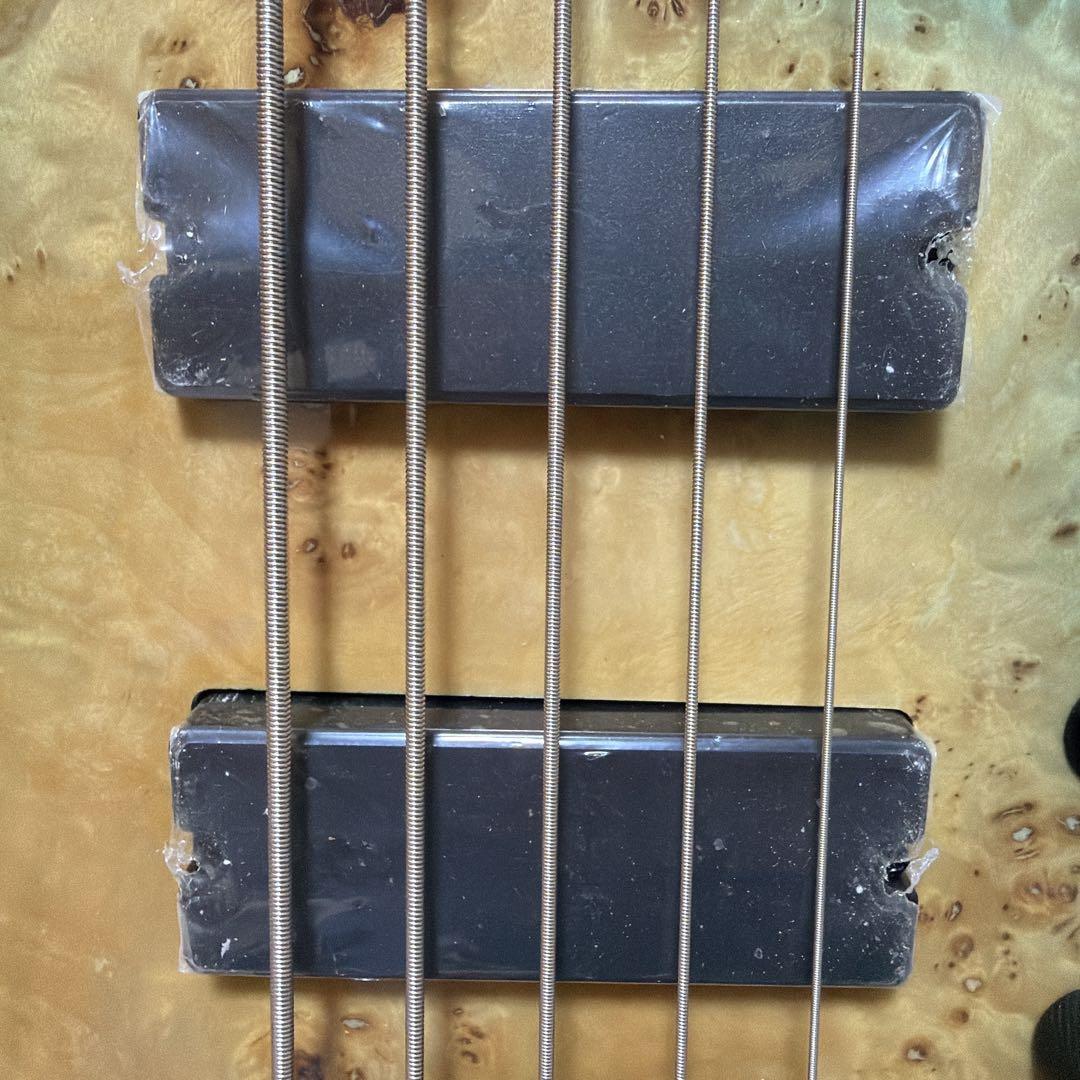 ヘッドレス 5弦エレキベース ブルーグラデーション アクティブ仕様 多弦ベース