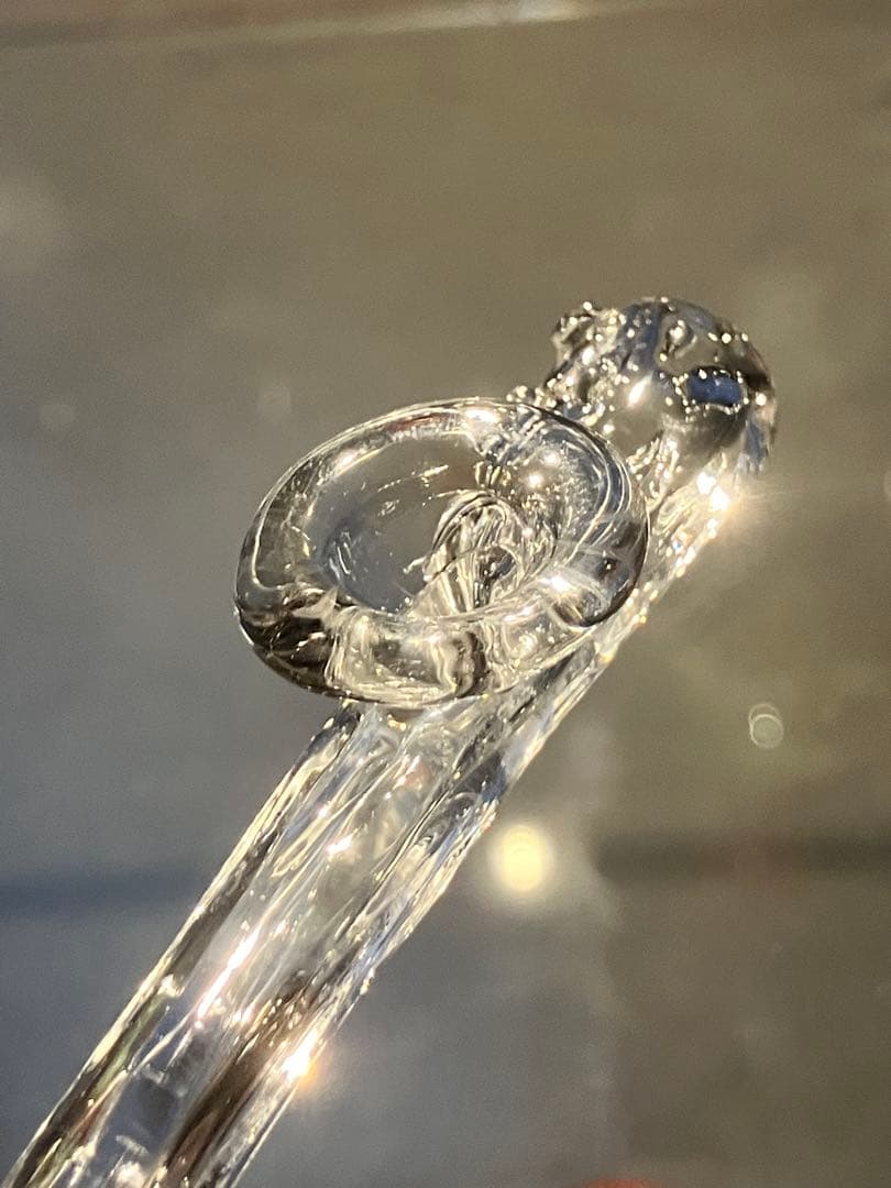 ギヤマン煙管 003- 氷晶（ひょうしょう）ガラスパイプ　約16cm