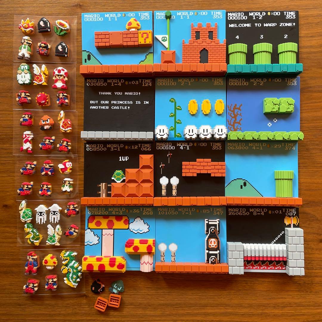 スーパーマリオブラザーズ　ステージフィギュア　12種　マグネットフィギュア