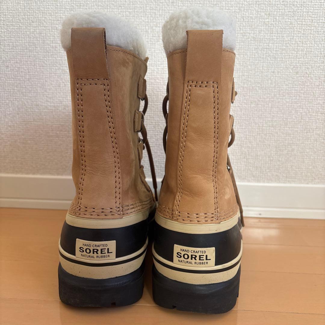 SOREL 防水ブーツ ベージュ/黒 ファー付き