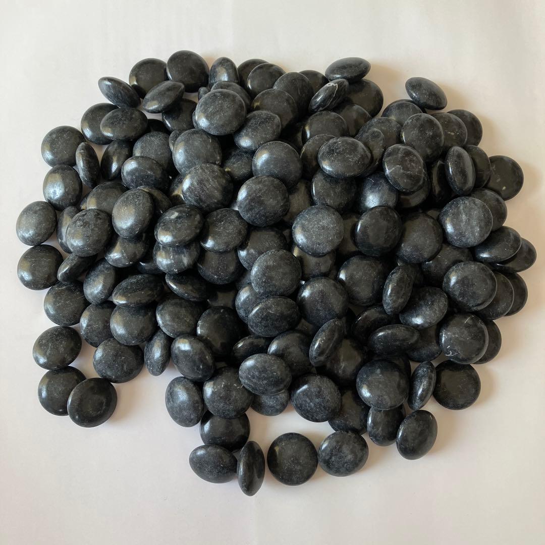 囲碁 黒白石 大理石製碁石入れ