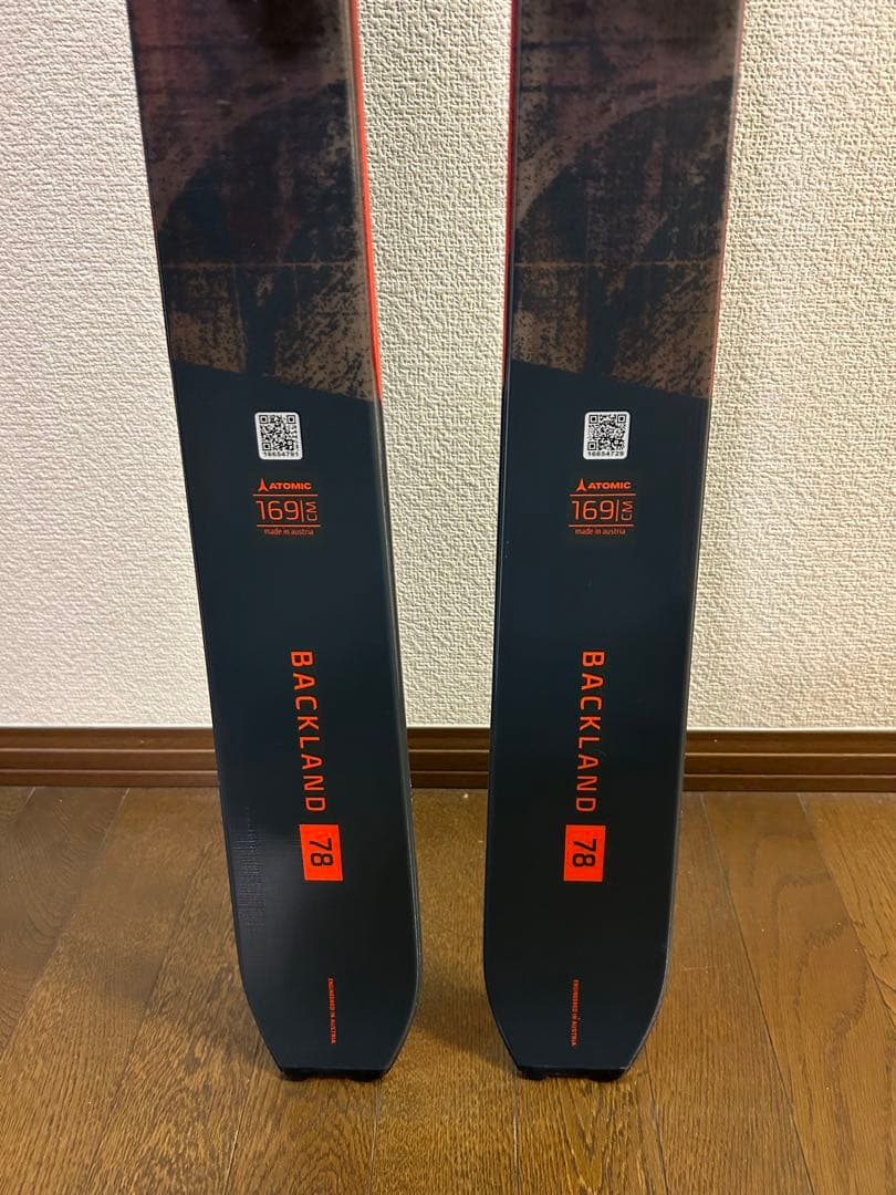 未使用新品　ATOMIC BACKLAND スキー板　ビンディング　スキン　一式
