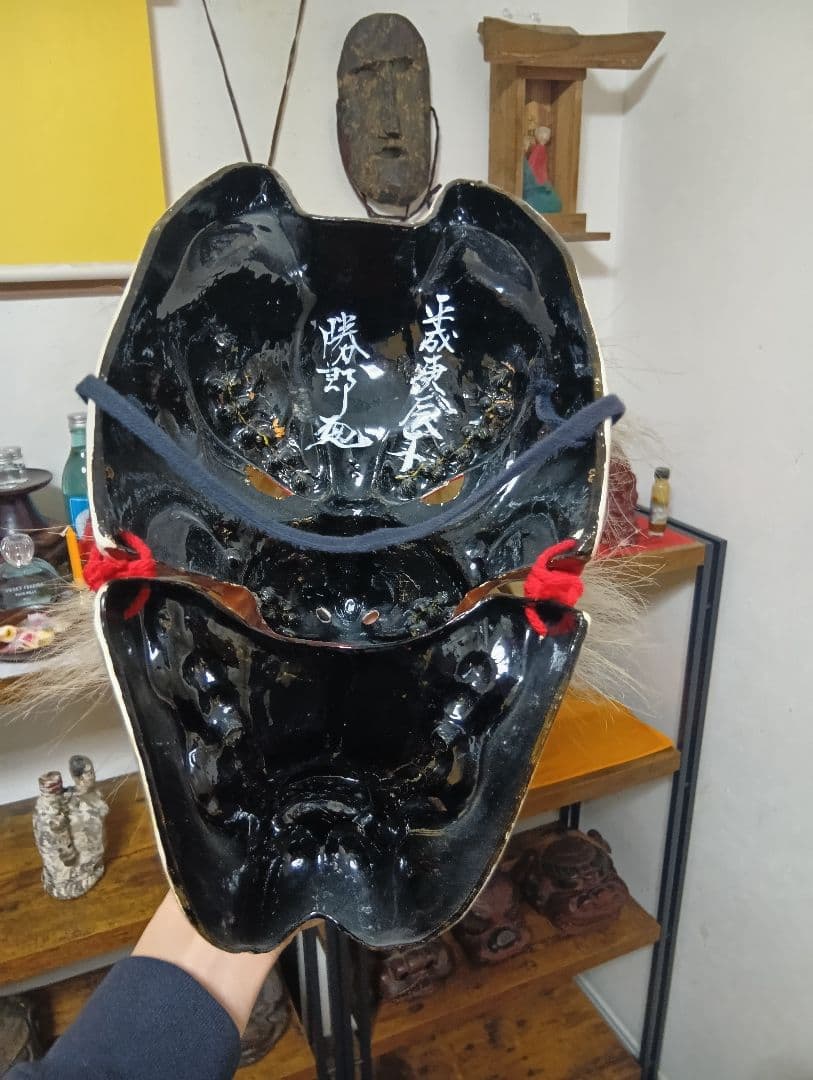 (最終値下げ)石見神楽面 柿田勝郎作 狐面 神楽面 伝統芸能